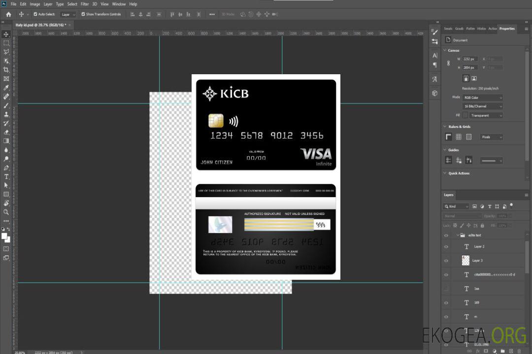 Carte Visa Infinite de la KICB Bank du Kirghizistan template Carte Visa Infinite de la KICB Bank du Kirghizistan template